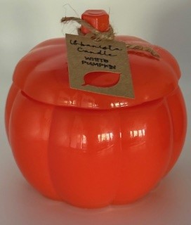 Orange Pumpkin, White Pumpkin Scented 3- Wick Candle